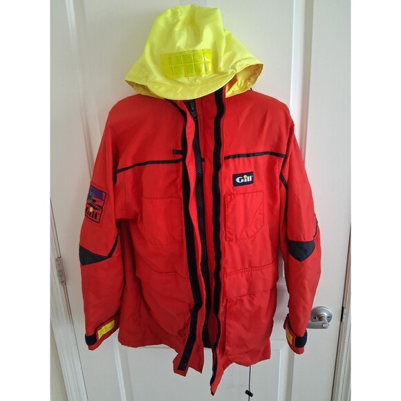 GILL  Sailing Waterproof Jacket Yachting Outdoor Men Red M - Picture 1 of 12
